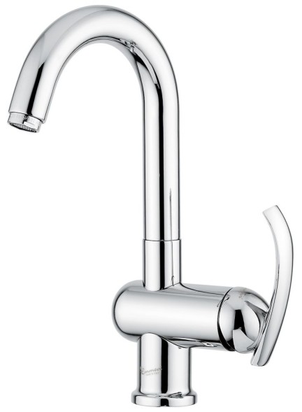 Emmevi Ramses, высокий однорычажный смеситель для раковины, с донным клапаном, цвет хром 72073CR