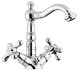 Emmevi Deco Old, двухвентильный смеситель для раковины (излив 14,5 см), с донным клапаном, цвет хром 12615/CR