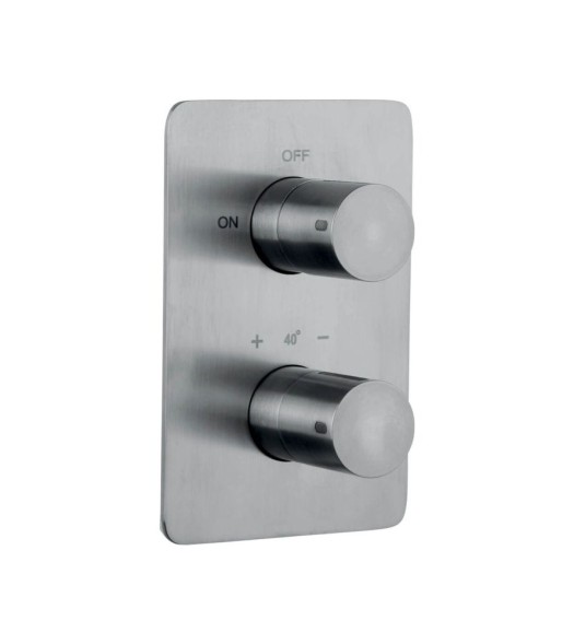 Emmevi Filoinox, однорычажный встраиваемый термостатический смеситель для душа с дивертером, на 3 выхода, из нержавеющей стали 85329/IN