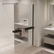 Vincea Душевая перегородка Волк-Ин (Walk-In) VSW-1HR100MRB, 1000*2000, черный, стекло зеркальное
