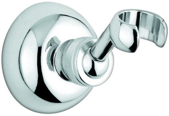 Emmevi, круглый регулируемый держатель ручного душа из латуни, цвет белый/хром C02529/BC