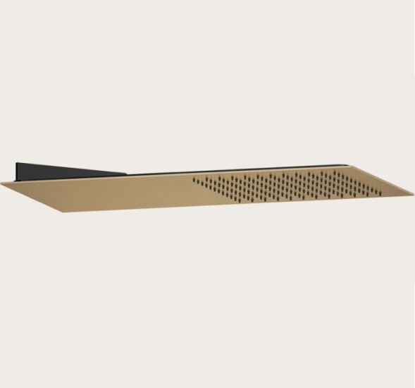 Gessi Верхний душ, Spotwater Flessa, 79*79, цвет черный брашированный металл  57207#707