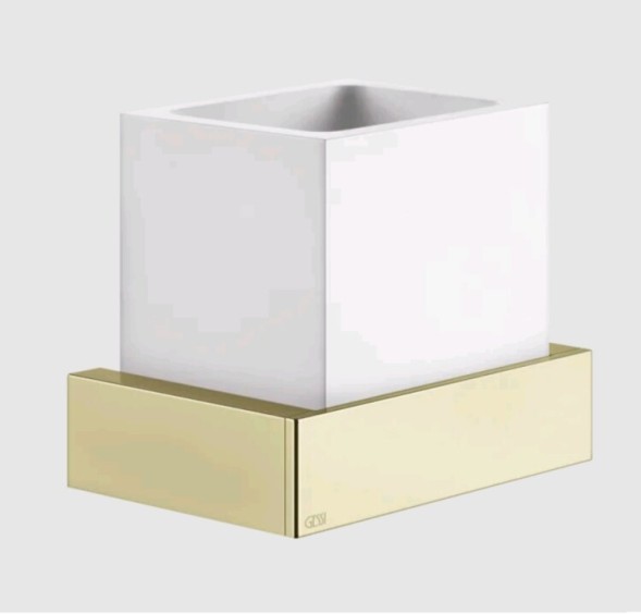 Gessi Стакан, Rettangolo, шгв 140*85*116.5, цвет белый#Никель PVD  20807#720