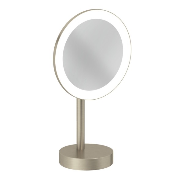 Зеркало косметическое KLUDI VELA R 58995N5F настольное с подсветкой 3х кратное увеличение