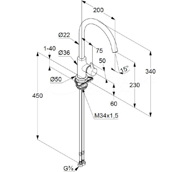 Смеситель KLUDI BINGO STAR XS 468033978 для кухни