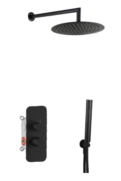 AQG Urban, душевой комплект ER232 на 2 потребителя, с настенным кронштейном, цвет хром