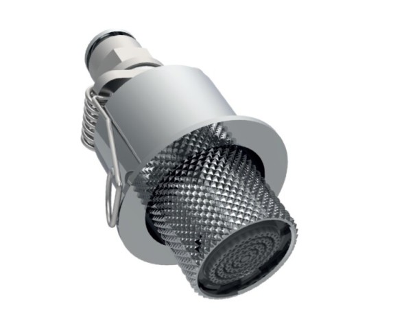 Микродуш, Fima Carlo Frattini, Waterdot, Texture G, скрытый с пружинным креплением, тип струи-дождь (Rain), цвет-никель брашированный F3710GRSN