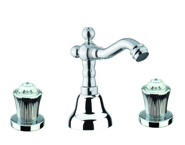 Fiore Venere Sky, двухвентильный смеситель для биде на 3 отверстия, цвет золото - Swarovski