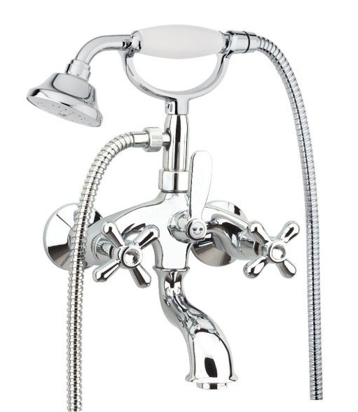 Fiore Margot Sky, двухвентильный смеситель для ванны с набором для душа, цвет бронза - Swarovski