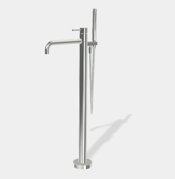 Смеситель для ванны, Fima Carlo Frattini, Spillo Up, напольный, цвет-хром F3034/6NCR
