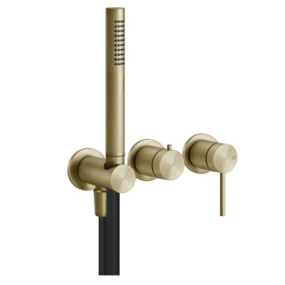 Gessi Смеситель для душа, 316 Bath Shower, на 2 потребителя, цвет Латунь матовая  54039#727
