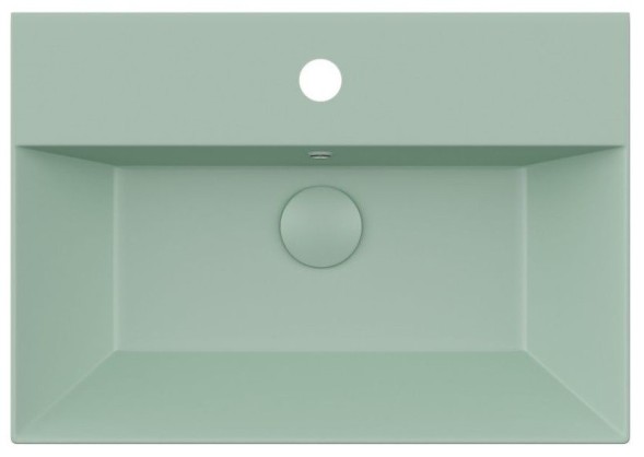 Раковина ISVEA SistemaZ Frame накладная ШГВ 600*420*132 отверстия для смесителя 1 цвет мятно зеленый матовый 10SF50060-2T