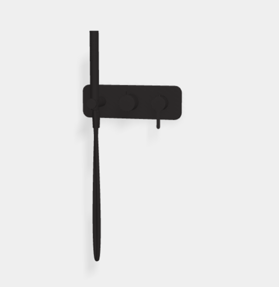 Смеситель для душа, Fima Carlo Frattini, Snap, цвет-черный матовый F3129WX2NS