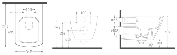 Унитаз подвесной безободковый ISVEA Purita 10PL02008 цвет белый 10PL02008