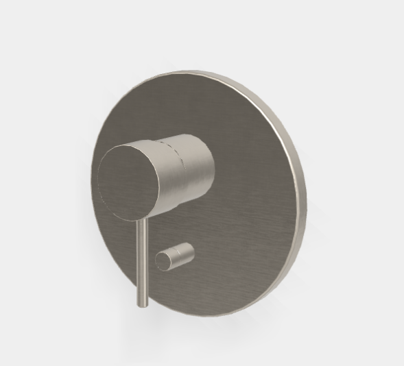 Смеситель для душа, Fima Carlo Frattini, Spillo Up, на 2 потребителя, цвет-брашированный никель F3039X2SN