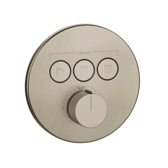 Gessi Смеситель для душа, HI FI Comfort, на 3 потребителя, цвет Никель матовый
