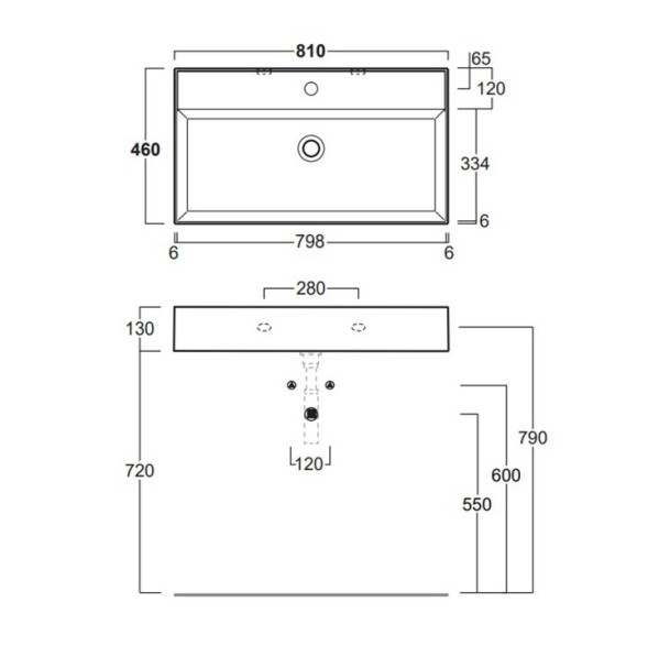 Раковина SIMAS AGILE подвесная или накладная с одним отверстием цвет белый AG81