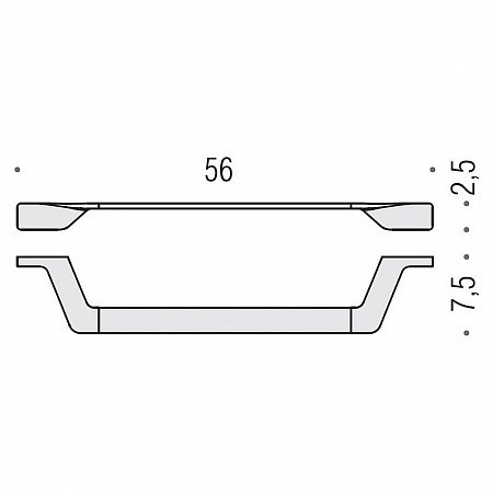 Полотенцедержатель COLOMBO DESIGN ALIZE B2510 широкий цвет хром