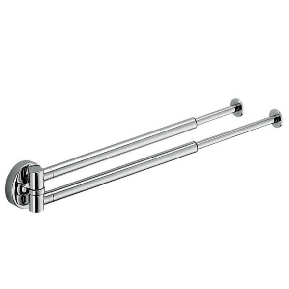 Полотенцедержатель COLOMBO DESIGN PLUS W4914 двойной выдвижной цвет хром