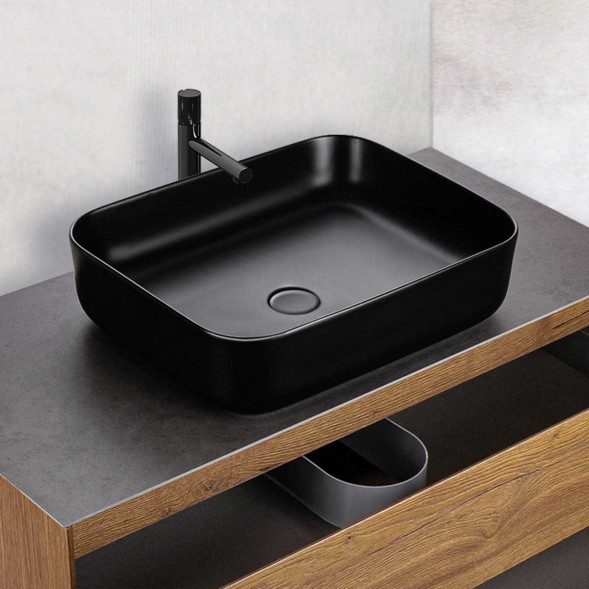 Vincea Раковина керамическая  VBS-105MB, 500*410*130, цвет матовый черный