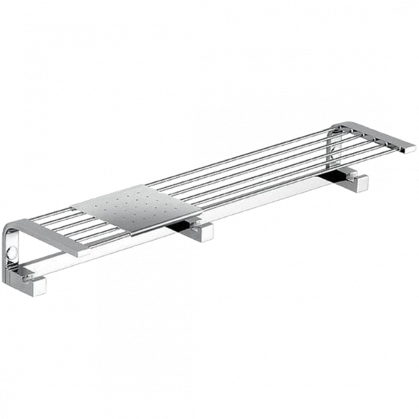 Полочка COLOMBO DESIGN TIME W4275 с крючками с металлической полочкой цвет хром