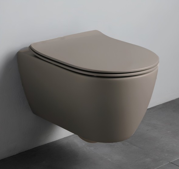 Унитаз Scarabeo MOON подвесной безободковый цвет табачный матовый 5520/CL 53