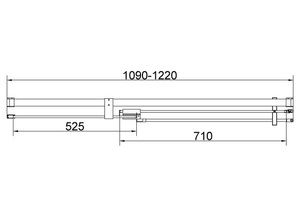 Vincea Душевая дверь Экстенза (Extenza) VDP-4EX1112CLGM, 1100/1200, вороненая сталь, стекло прозрачное