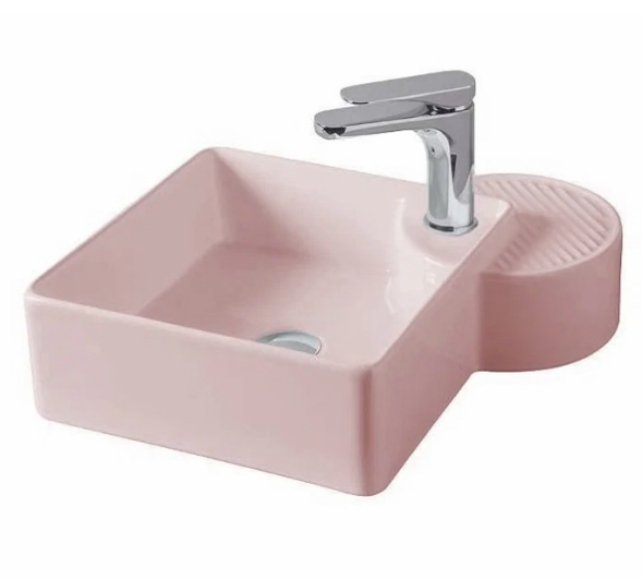 Раковина Artceram Cartesio  накладная с одним отверстием цвет розовый CAL003 33 00