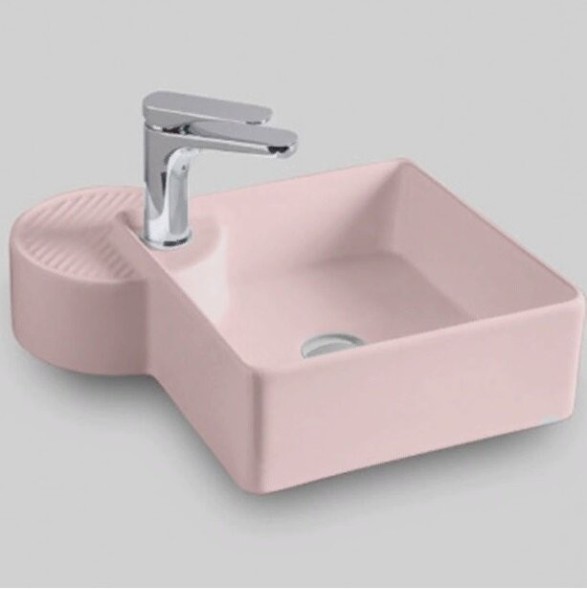 Раковина Artceram Cartesio  накладная с одним отверстием цвет розовый CAL003 33 00
