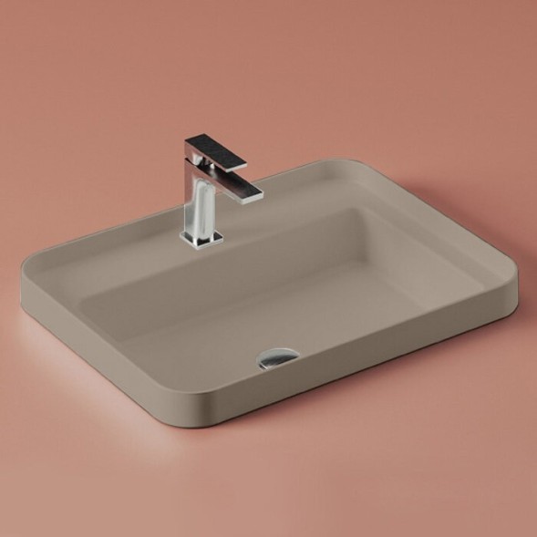 Раковина Artceram Fuori Scala полувстраиваемая с одним отверстием цвет Brown matera TFL034 41 00