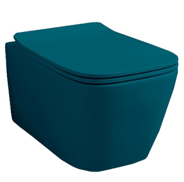 Унитаз Artceram A16 подвесной безободковый  цвет Green petrolio ASV003 42 00