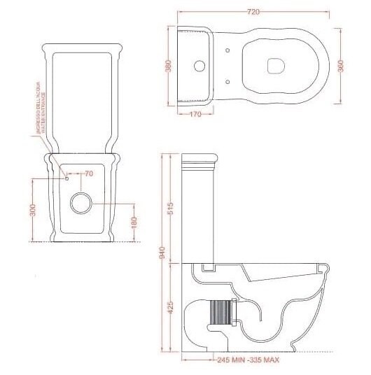 Чаша унитаза Artceram Hermitage напольный цвет белый HEV006 01 00