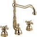 Emmevi Deco Old, двухвентильный смеситель для раковины (излив 18,3 см), на 3 отверстия, с донным клапаном, цвет бронза 12643/BR