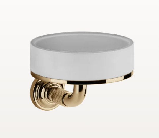 Gessi Мыльница, VENTI20, шгв 115*134*90, цвет белый#брашированная бронза PVD  65401#726
