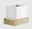 Gessi Стакан, Rettangolo, шгв 140*95*116.5, цвет белый#брашированная бронза PVD  20807#726