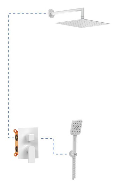AQG Alpha, встраиваемый смеситель для душа, цвет черный матовый