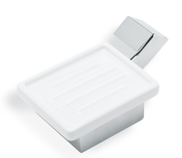 Stil Haus Fluid, настенная керамическая мыльница, цвет хром - белая керамика