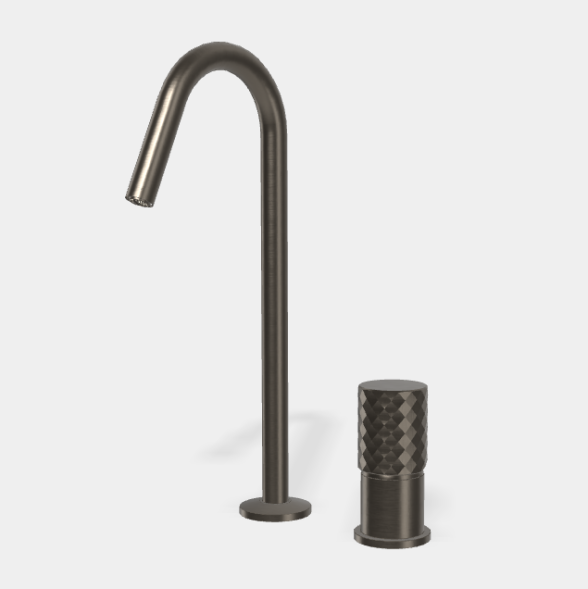 Смеситель для раковины, Fima Carlo Frattini, Spillo Tech, X COLLECTION, цвет-брашированный черный хром F3271TNCXCS