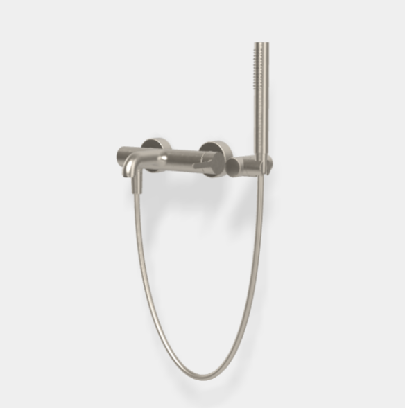 Смеситель для ванны и душа, Fima Carlo Frattini, Snap, цвет-брашированный никель F3114SN