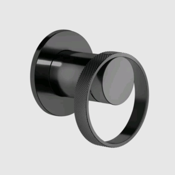 Gessi Смеситель для душа, Anello, на 1 потребитель, цвет черный металл  63409#706
