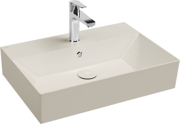 Раковина ISVEA SistemaZ Frame накладная ШГВ 600*420*132 отверстия для смесителя 1 цвет слоновая кость матовый 10SF50060-2K