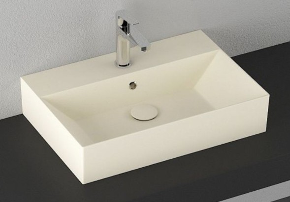 Раковина ISVEA SistemaZ Frame накладная ШГВ 600*420*132 отверстия для смесителя 1 цвет слоновая кость матовый 10SF50060-2K