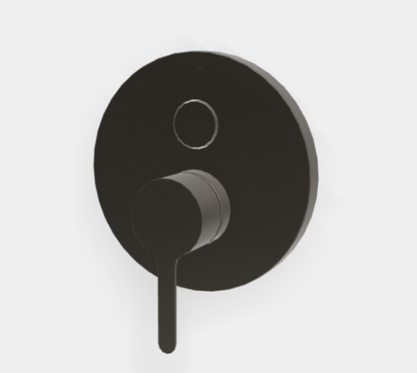 Смеситель для душа, Fima Carlo Frattini, Snap, цвет-чёрный хром брашированный F3119E2CS