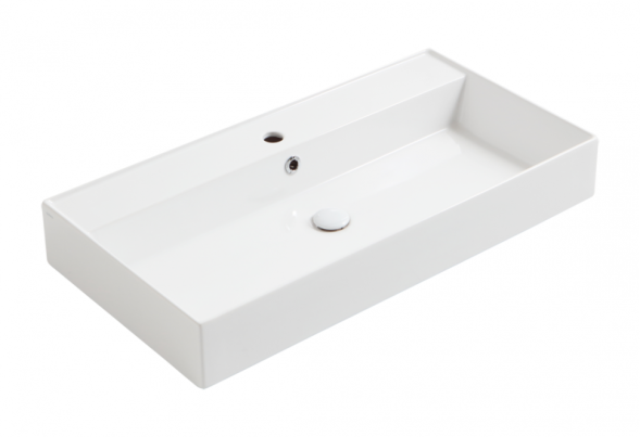 Раковина SIMAS AGILE подвесная или накладная с одним отверстием цвет белый AG91