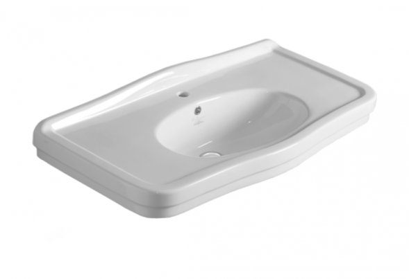 Раковина SIMAS LONDRA подвесная на ноги на кронштейны с одним отверстием цвет белый LO934