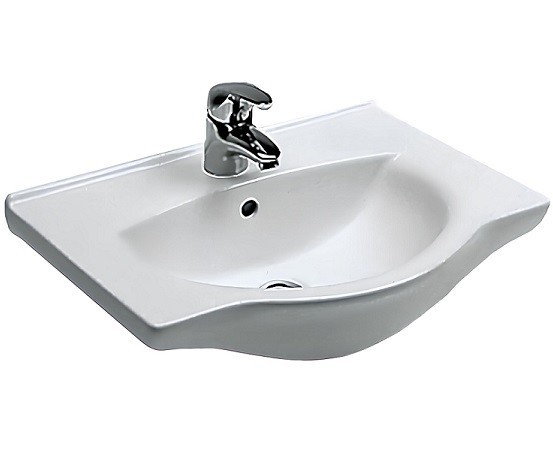 Раковина HATRIA SOPHIE Y0HG01 подвесная или на тумбу с одним отверстием с переливом цвет белый