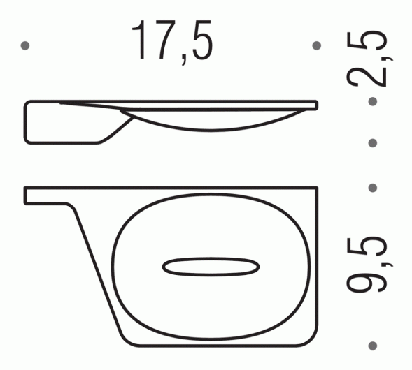 Мыльница COLOMBO DESIGN ALIZE B2501DX настенная цвет хром