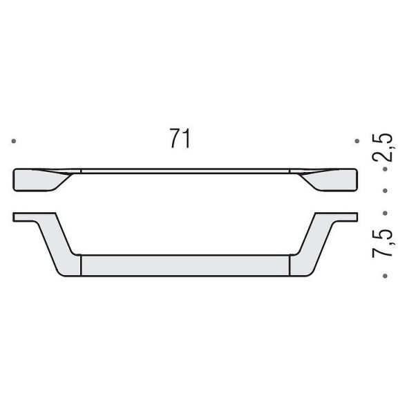 Полотенцедержатель COLOMBO DESIGN ALIZE B2511 широкий цвет хром