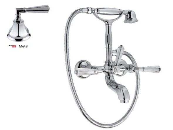 Nicolazzi Смеситель для ванны и душа Teide Metal 1901 CR 05 цвет хром