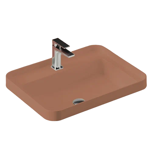 Раковина Artceram Fuori Scala полувстраиваемая с одним отверстием цвет Brown tortora TFL034 40 00